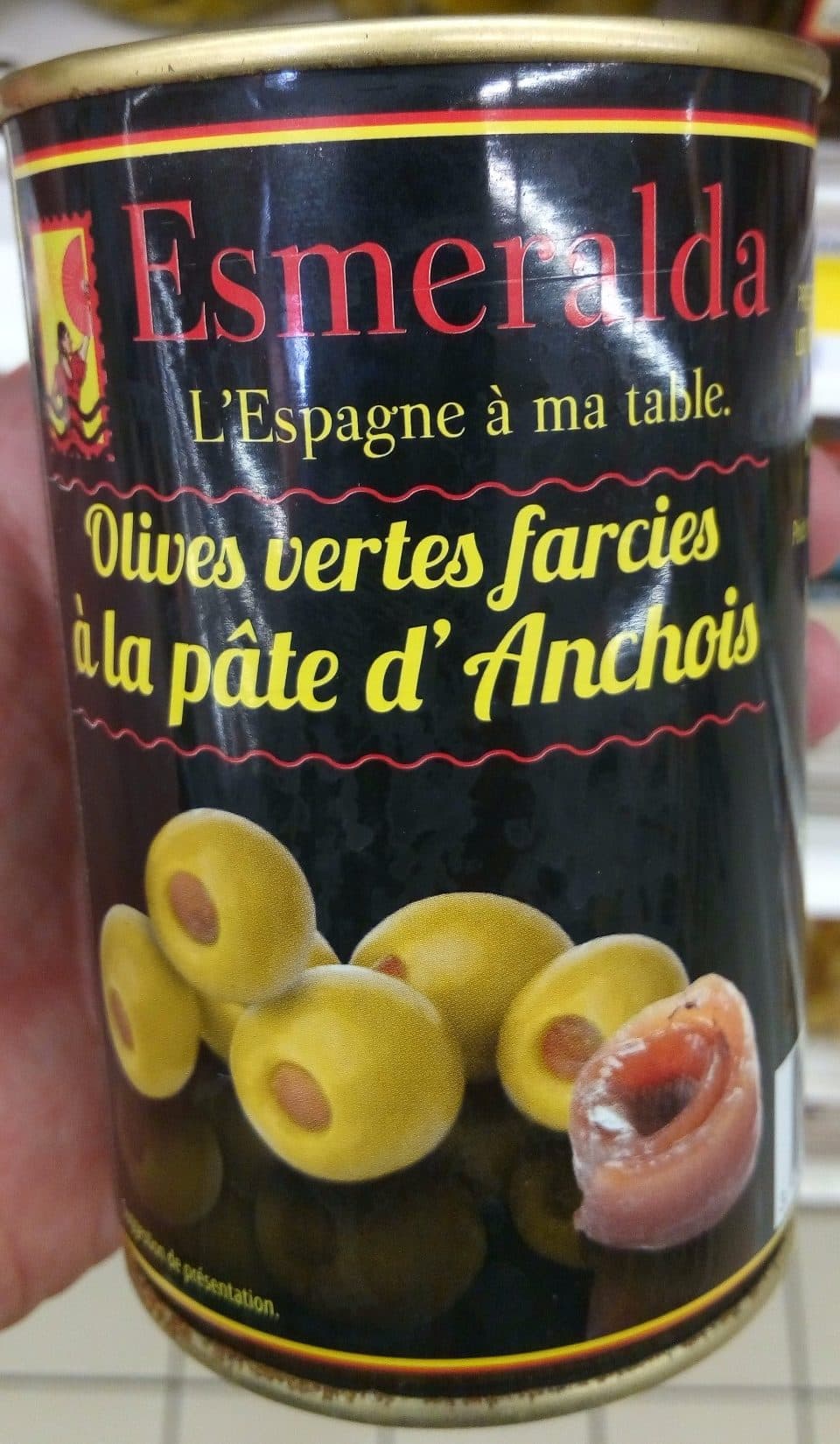 Esmeralda Olives Vertes Farcies à la Pâte d'Anchois packshot
