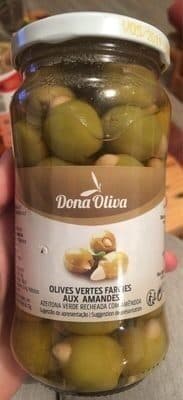 Dona Oliva Olives vertes farcies aux amandes packshot