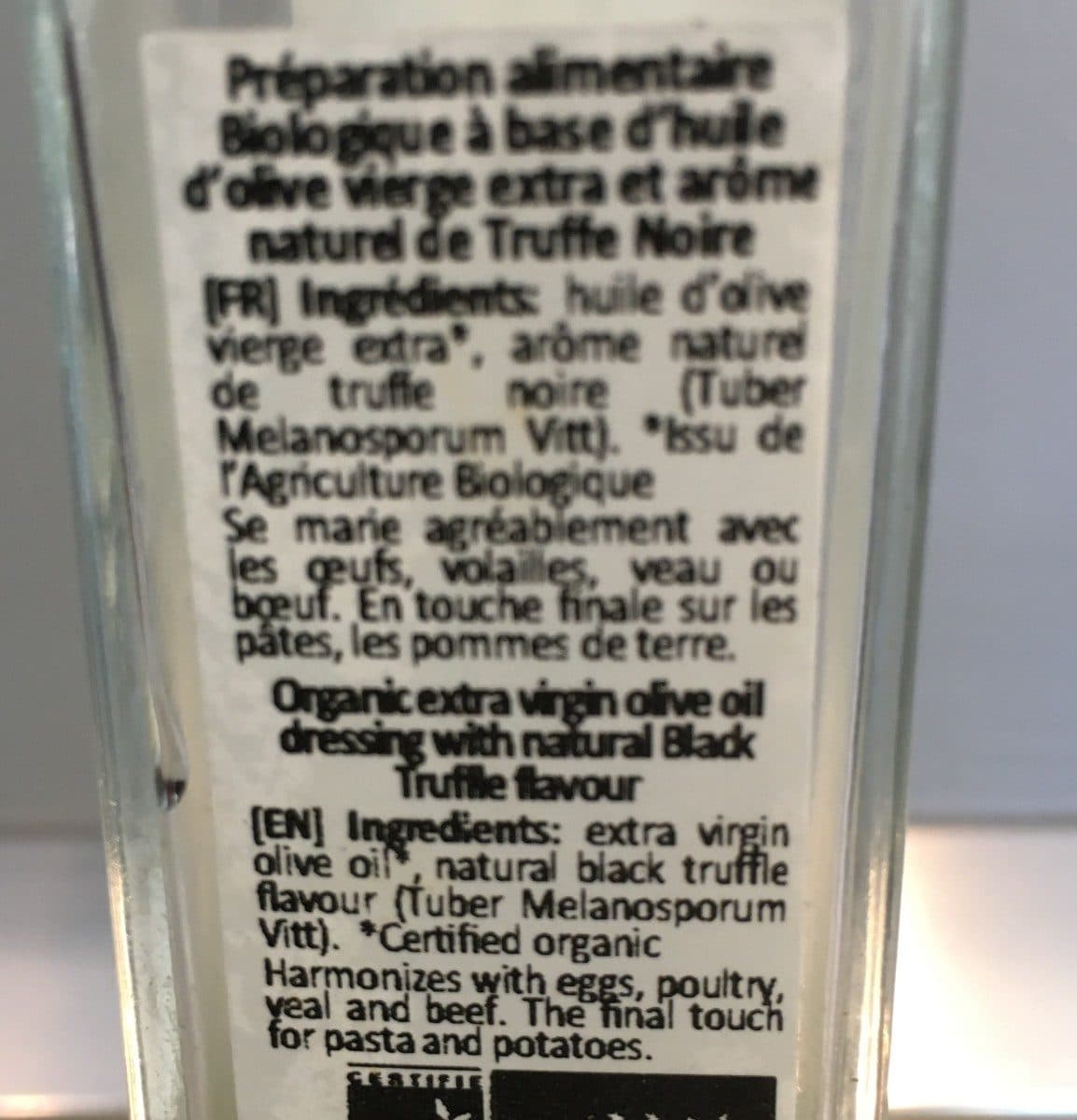 Mille et Une Huiles Huile d'olive Truffe Noire Bio packshot