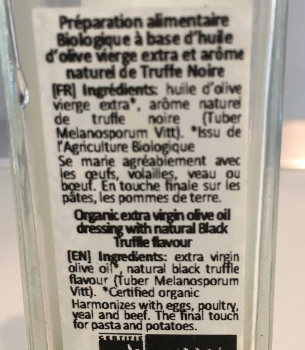 Mille et Une Huiles Huile d'olive Truffe Noire Bio packshot