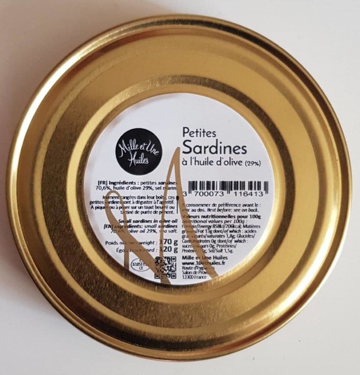 Mille et une huiles Petites Sardines packshot