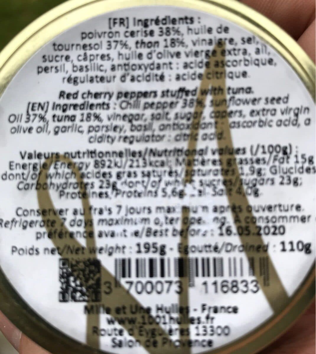 Open Food Facts Mini poivrons au thon packshot
