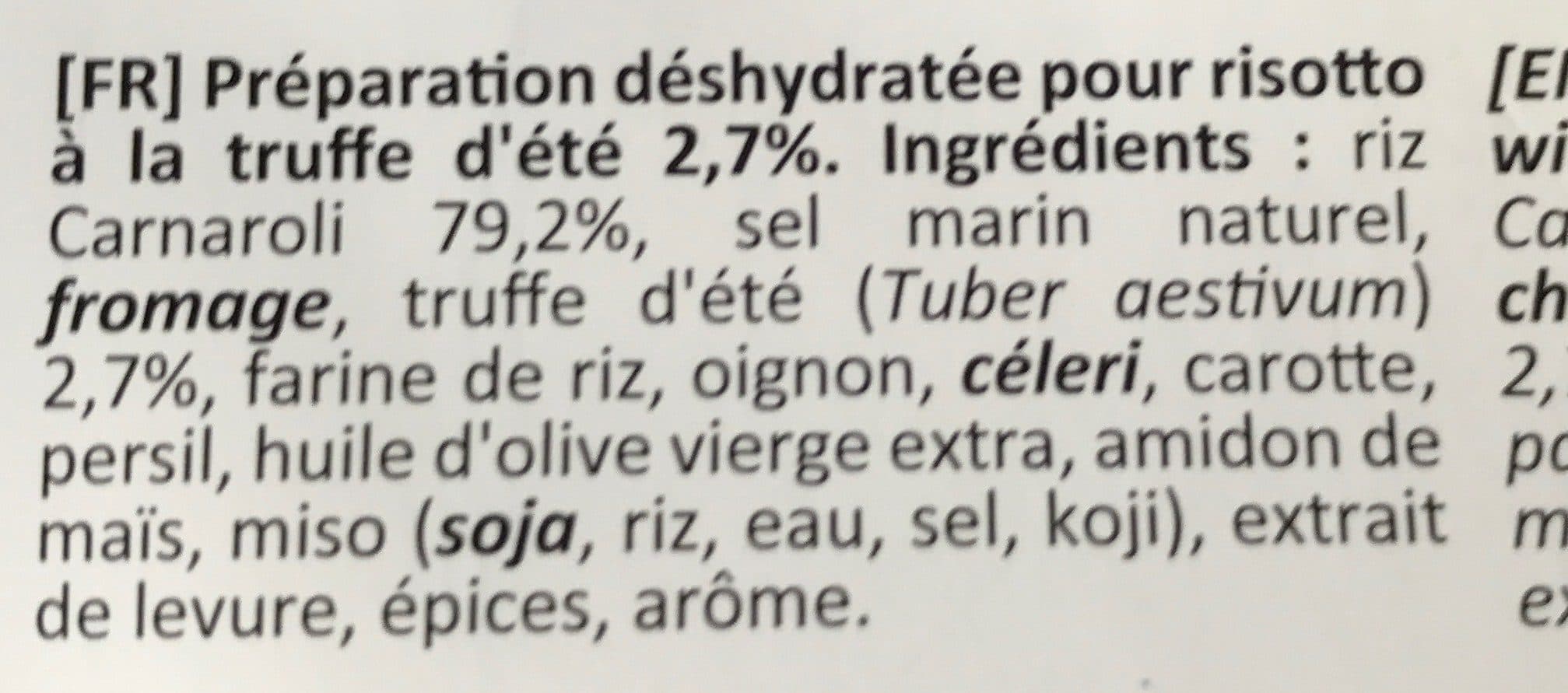 Open Food Facts Risotto Truffe d'ete 2,7% packshot