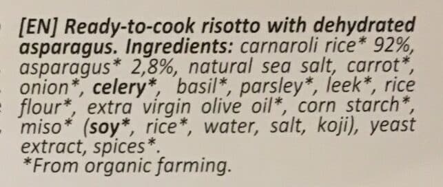 Camille bloch Risotto Biologique Aux Asperges packshot