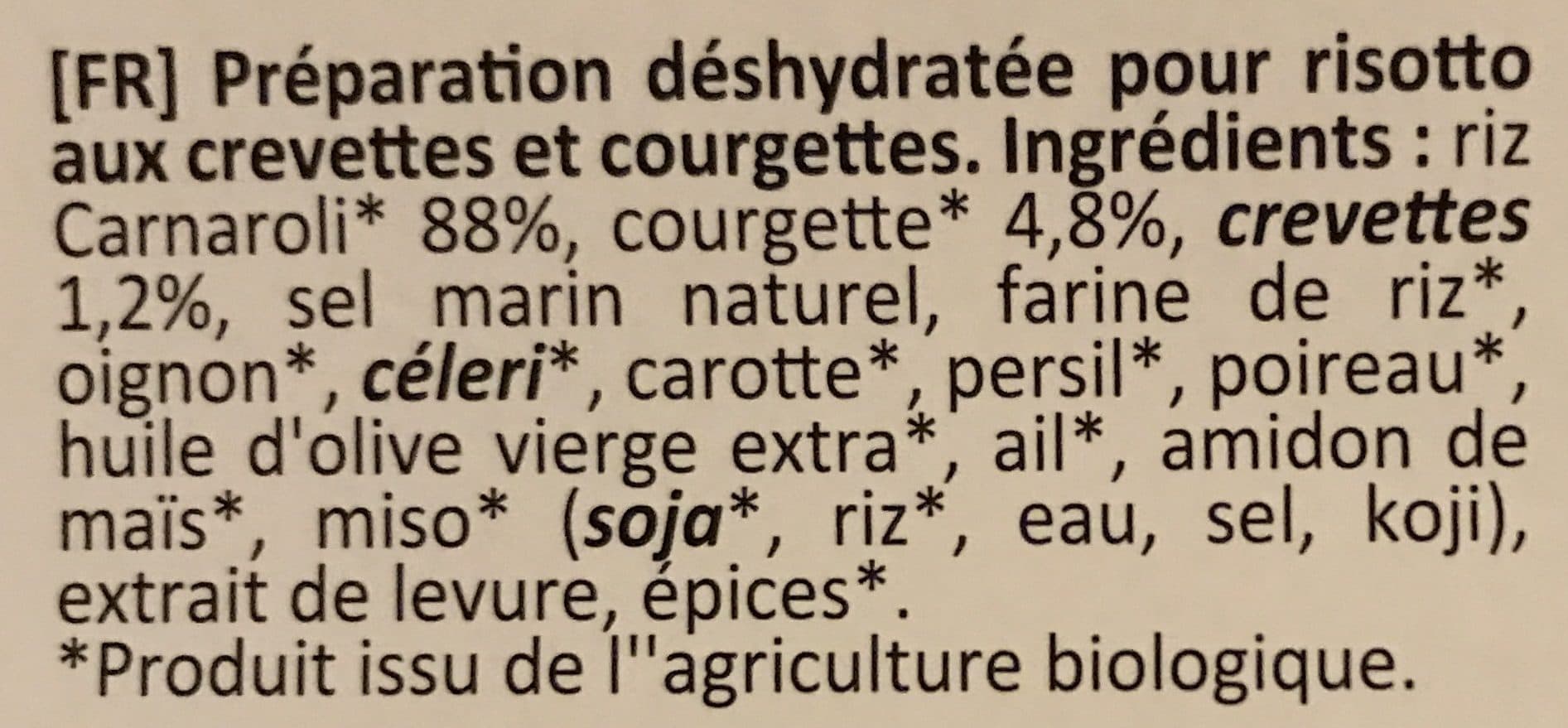 Mille Et Une Huiles Risotto crevette et courgettes packshot