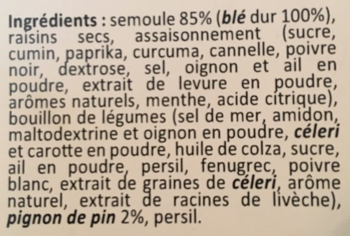 Mille Et Une Huiles Couscous sept épices packshot