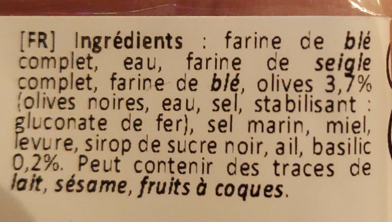 Mille et Une Huiles Crackers Olive & Basilic packshot