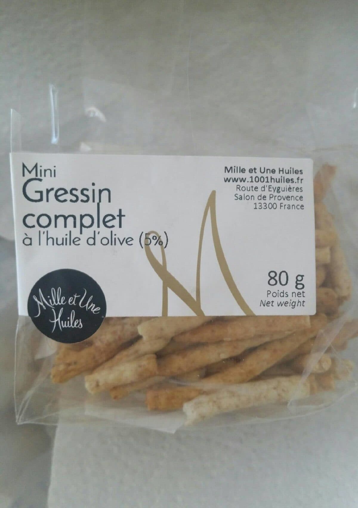 Open Food Facts Mini gressins complet packshot
