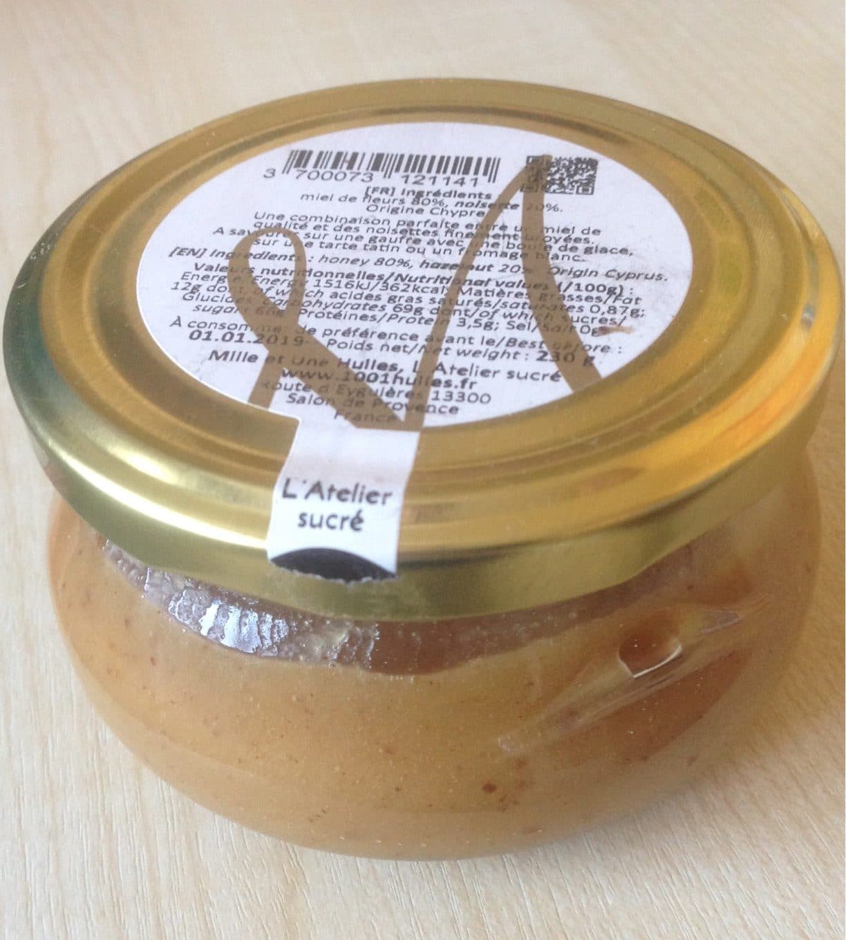 L'Atelier Sucré Miel & Noisette packshot