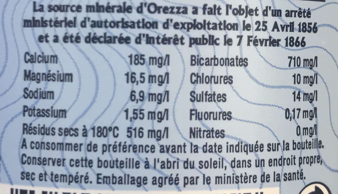 Orezza Eau minérale naturelle packshot
