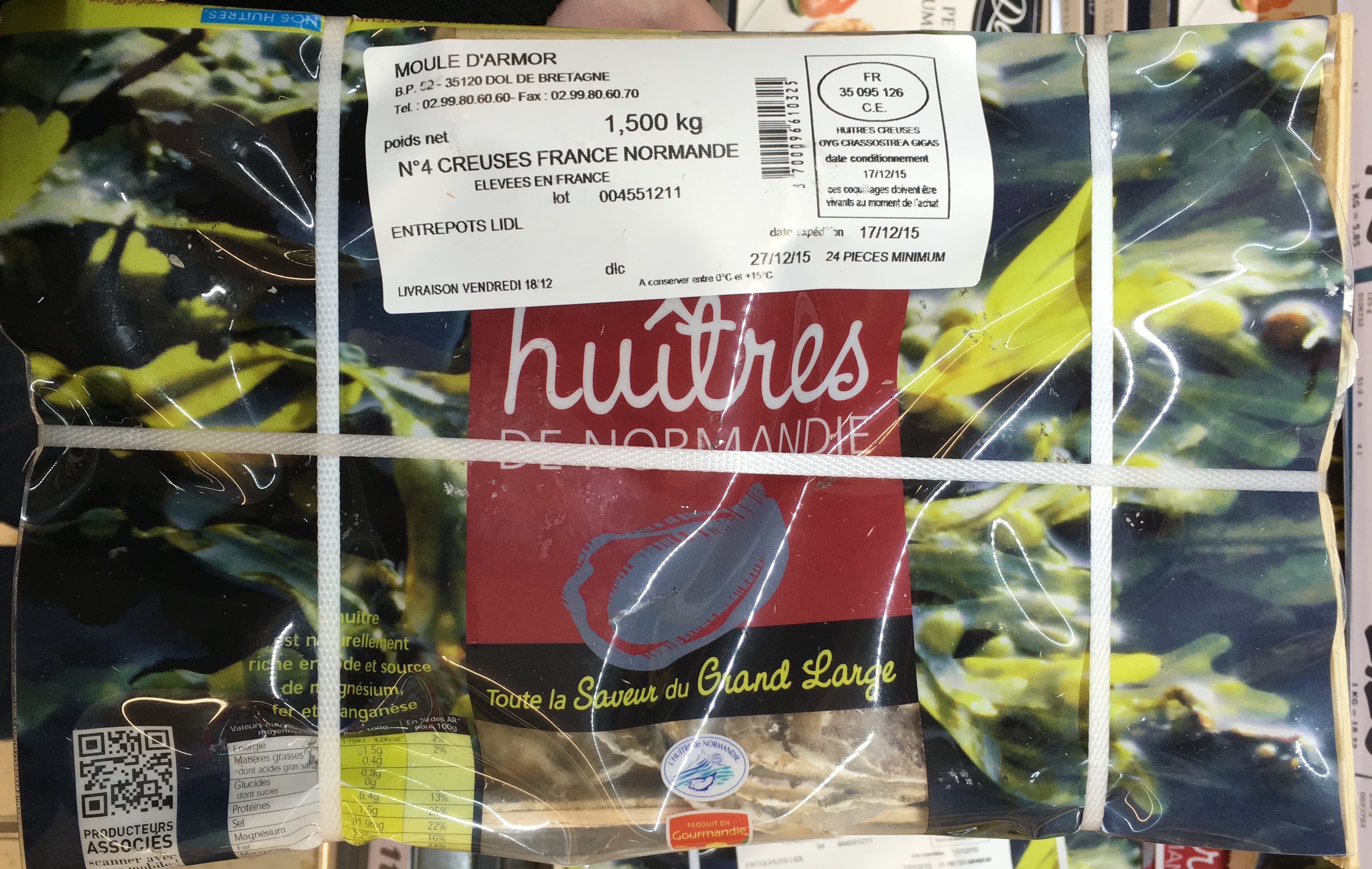 Moule d'Armor Huîtres de Normandie packshot