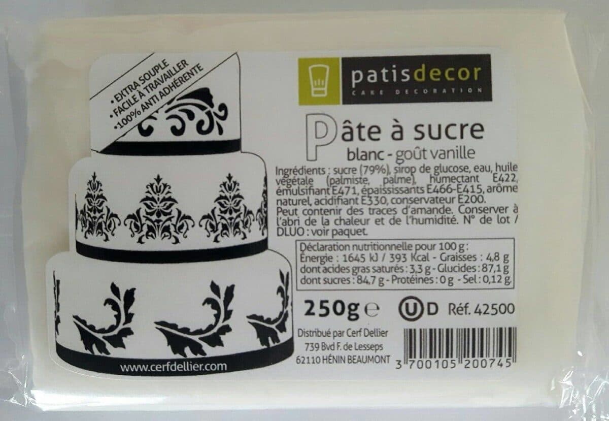 Patisdecor Pâte à sucre / blanc goût vanille packshot