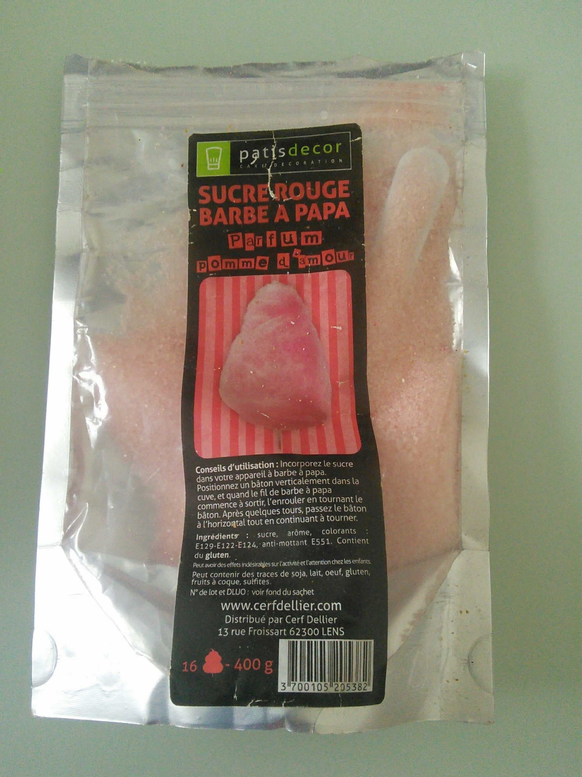 Patisdecor Sucre rouge barbe à papa packshot