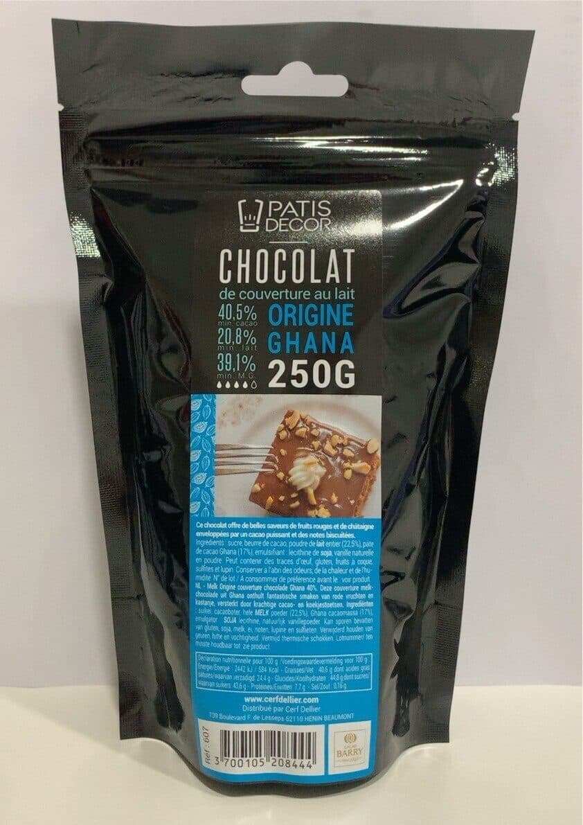 Patisdecor Chocolat de couverture au lait packshot