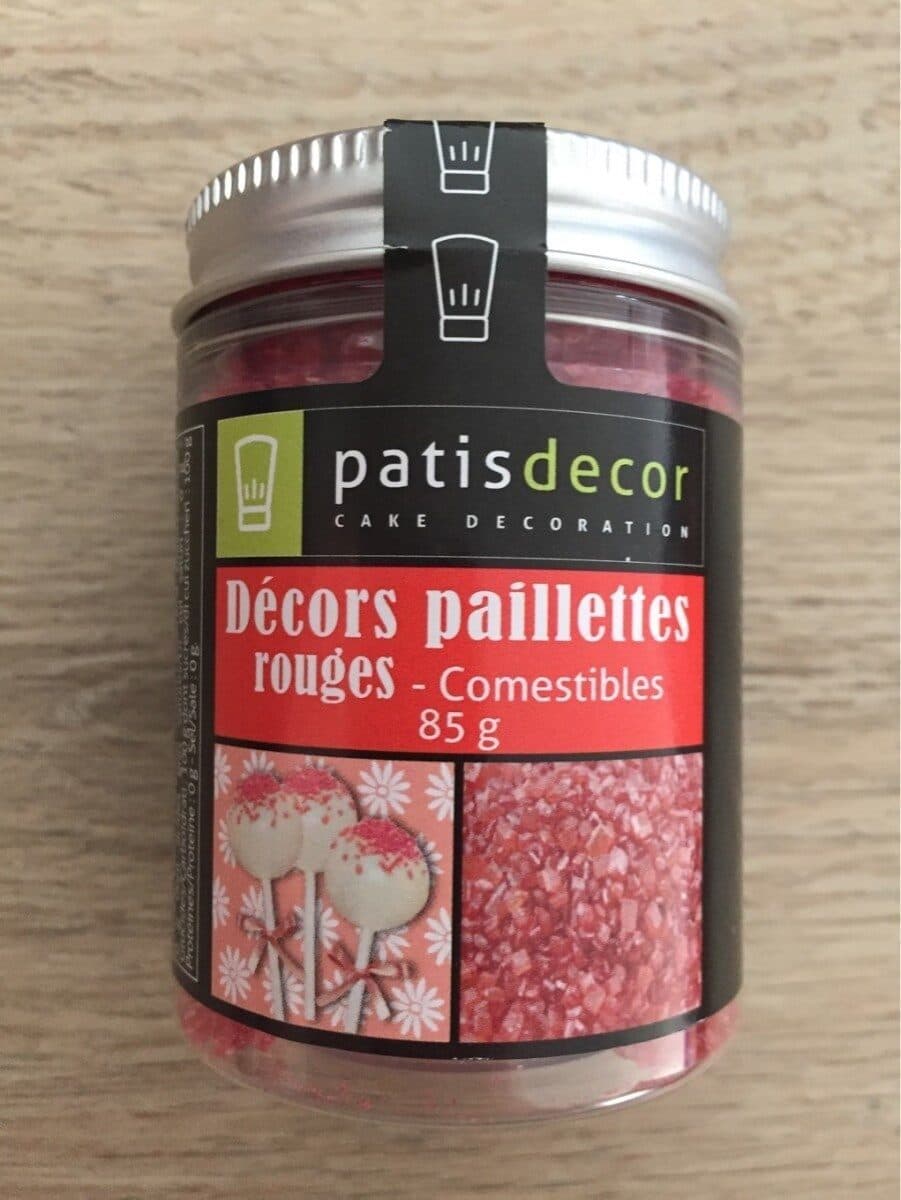 Patisdecor Décors pailettes rouges packshot