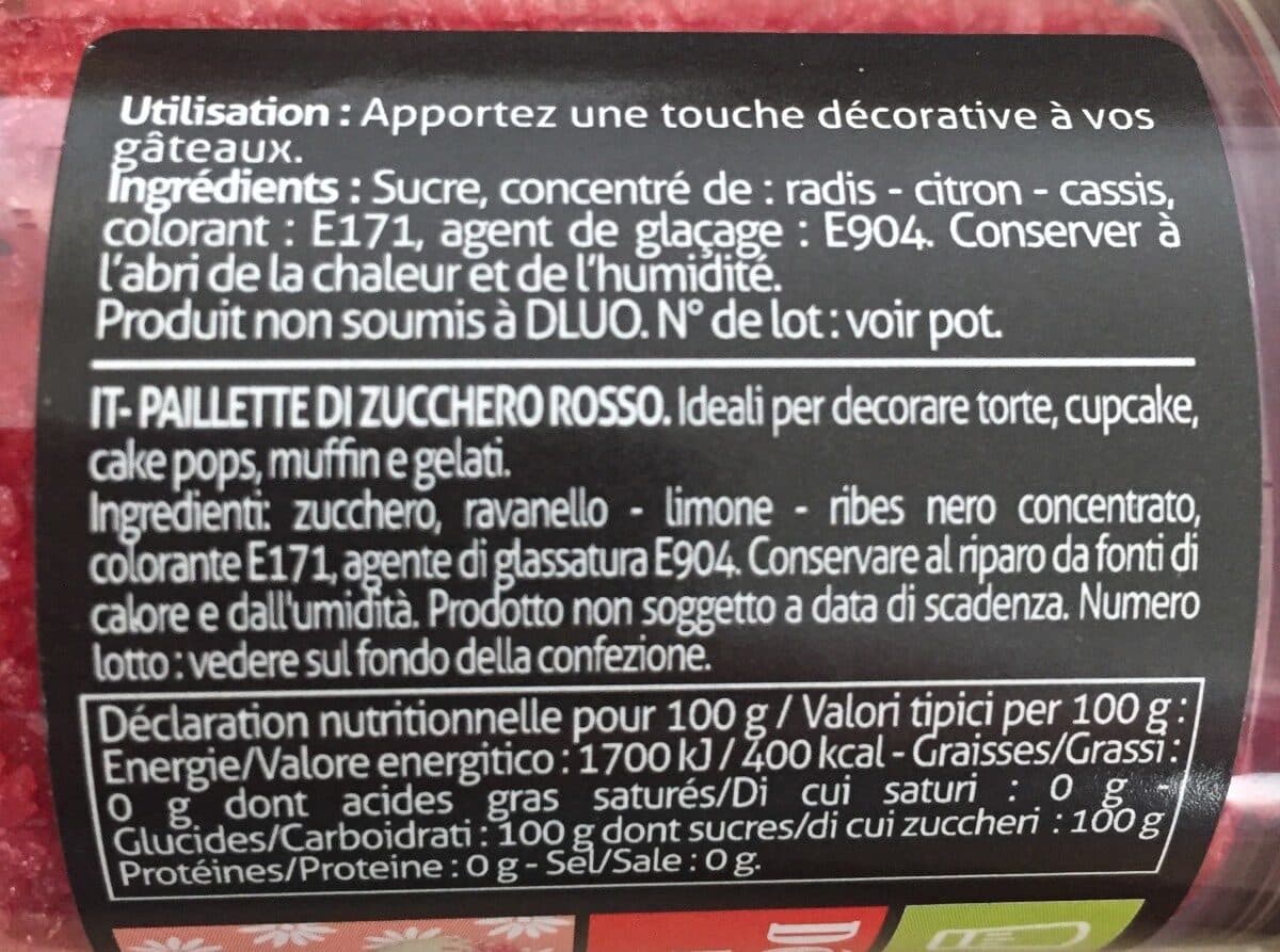 Patisdecor Décors pailettes rouges packshot