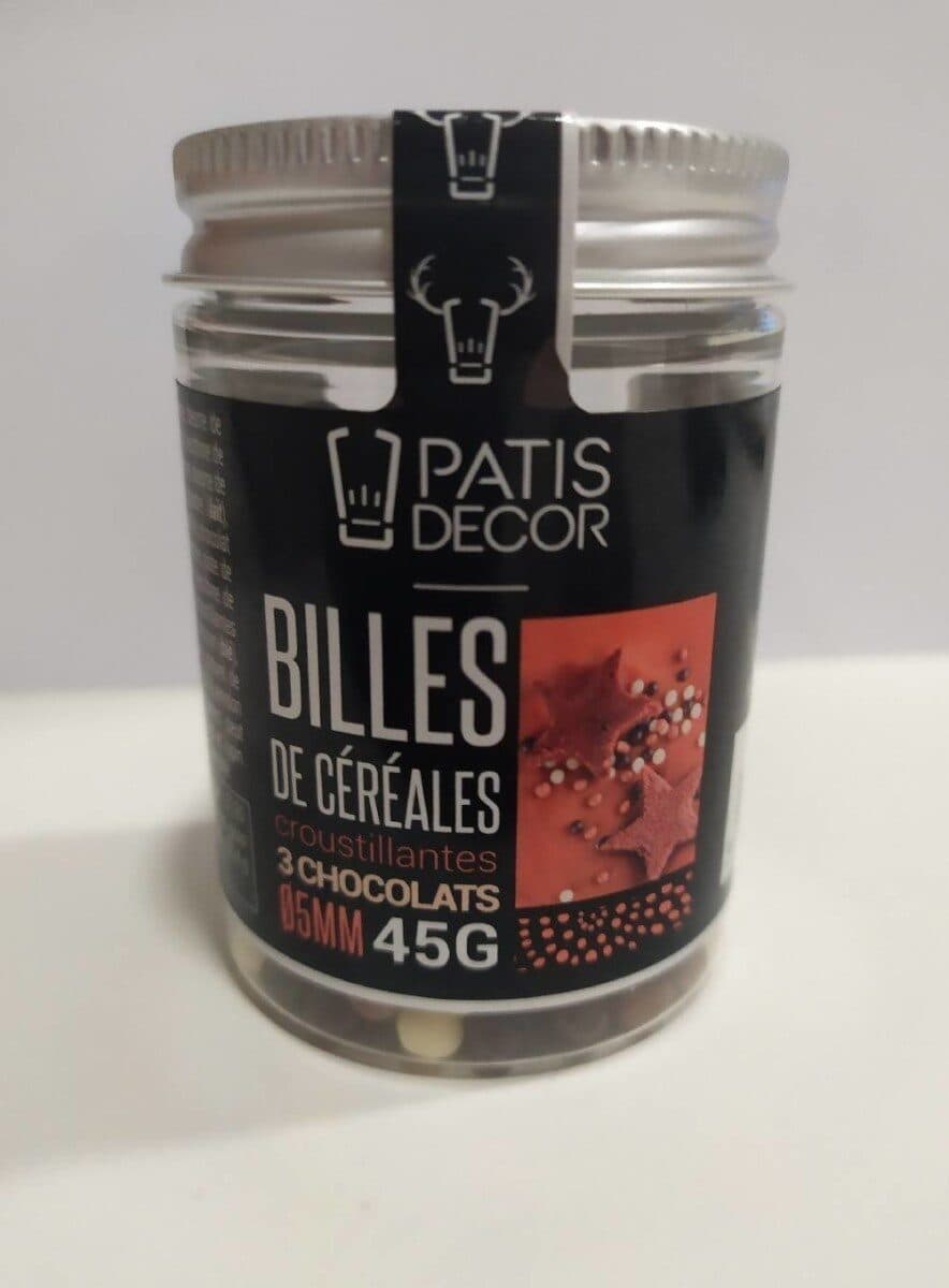 Patisdecor Billes de céréales croustillantes 3 chocolats packshot