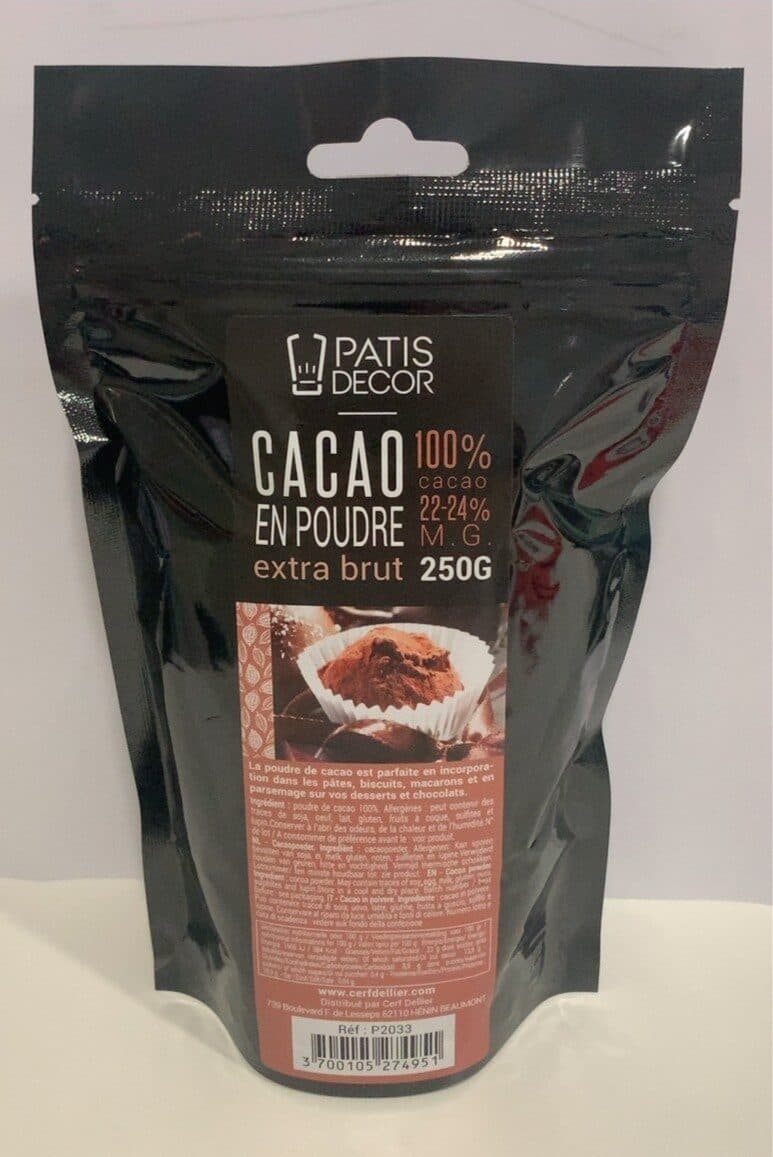 Patisdecor Cacao en poudre extra brut packshot