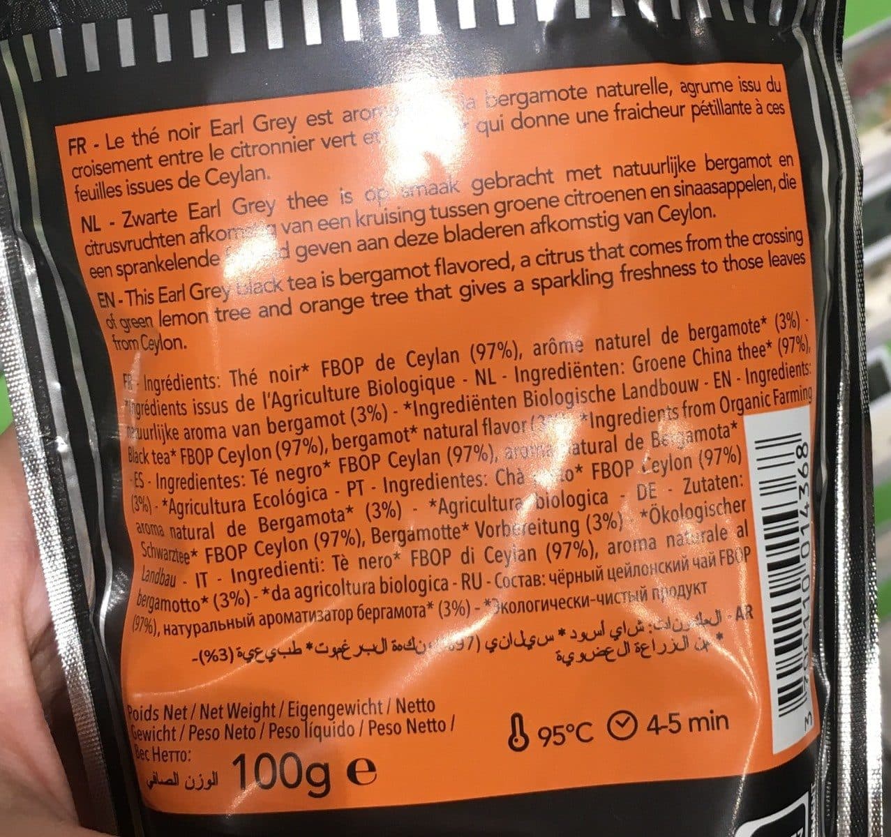 Naturela Thé Noir Bio, Infusion Fraîche Et Fruitée Earl Grey packshot