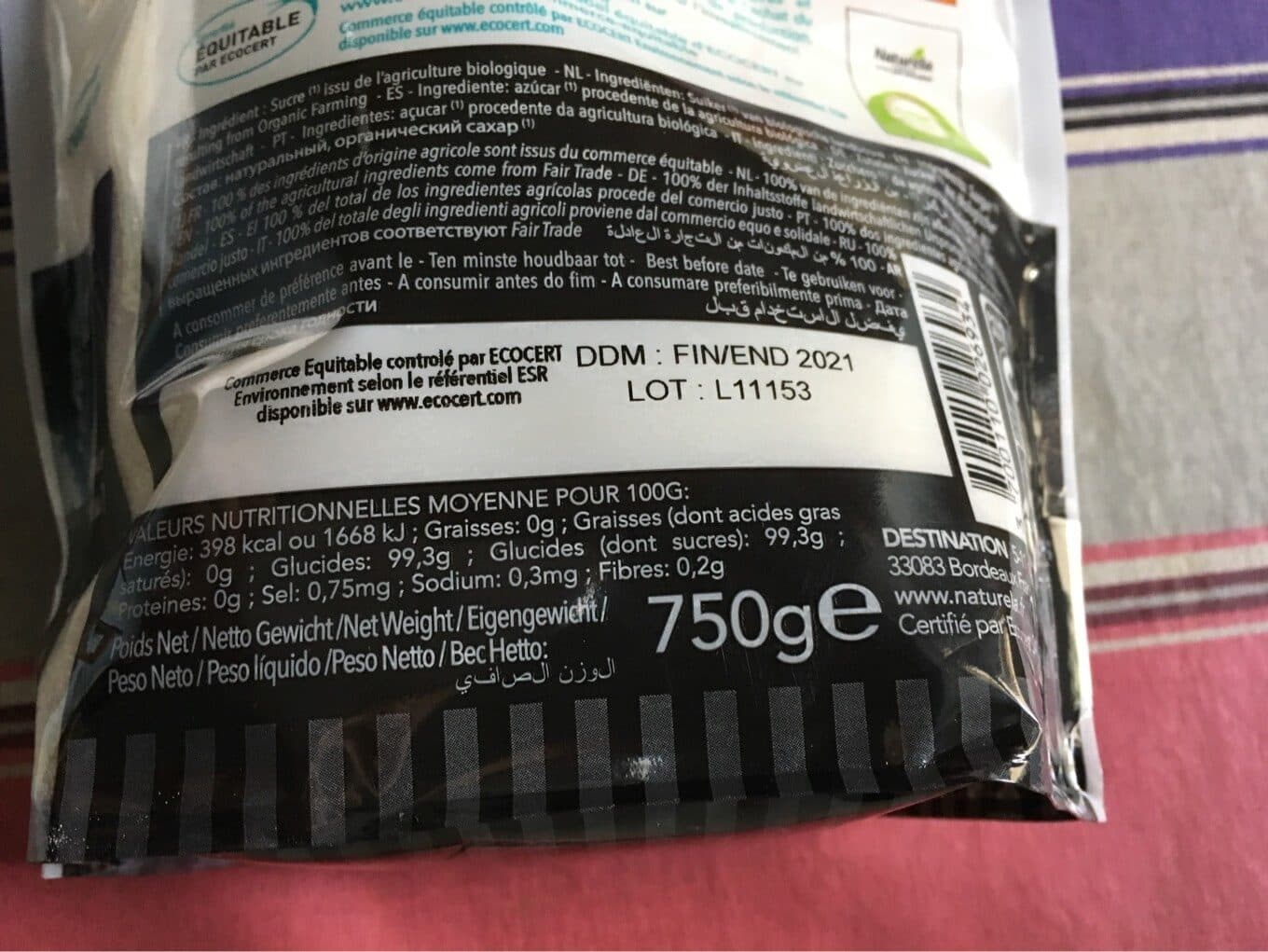 Naturela Sucre de canne bio packshot