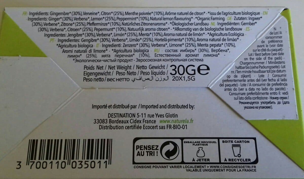 Naturela Ginger zest packshot