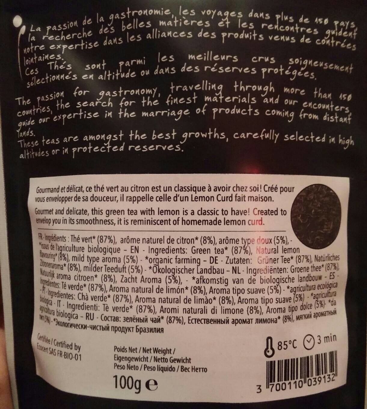 Destination Premium Thé vert citron packshot