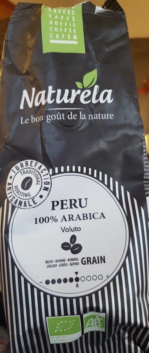 Naturela Café Naturela Péru 100 % arabica en grain packshot