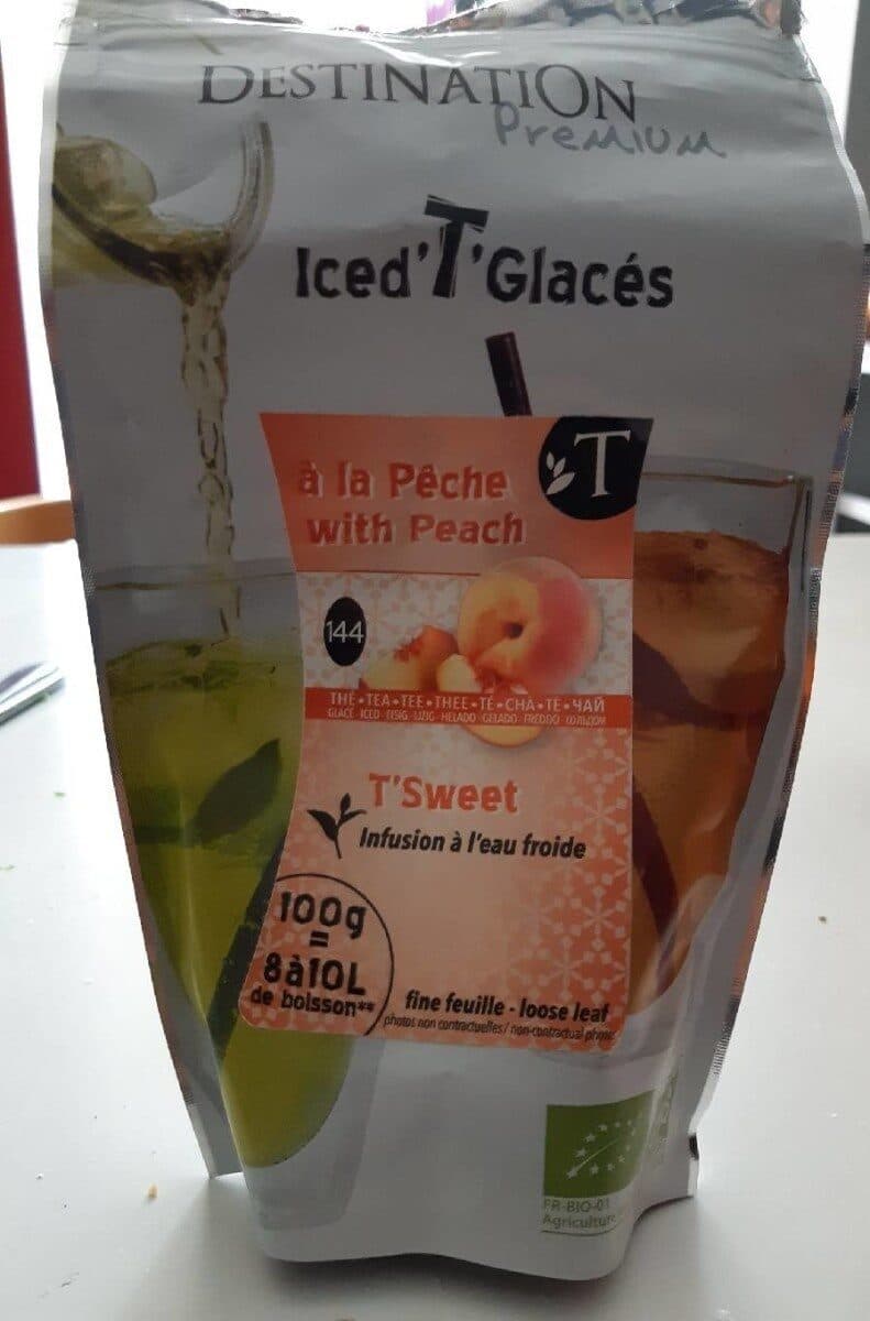 Destination T'SWEET Thé noir glacé Pêche - 100g packshot