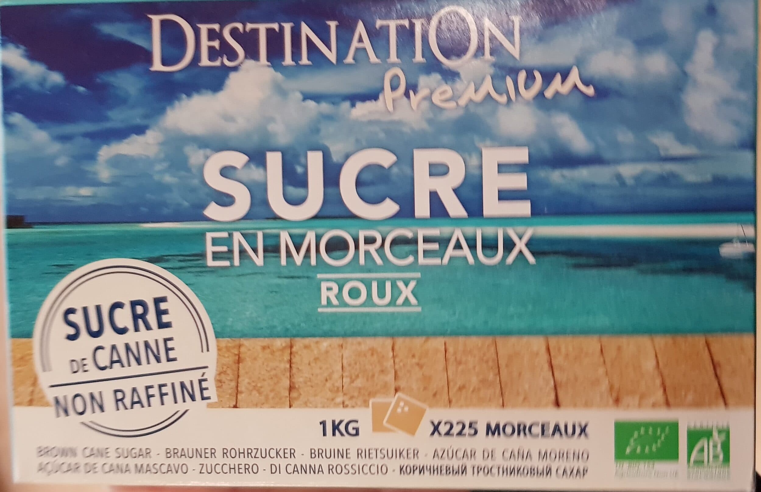 Destination Premium Sucre en morceaux roux packshot