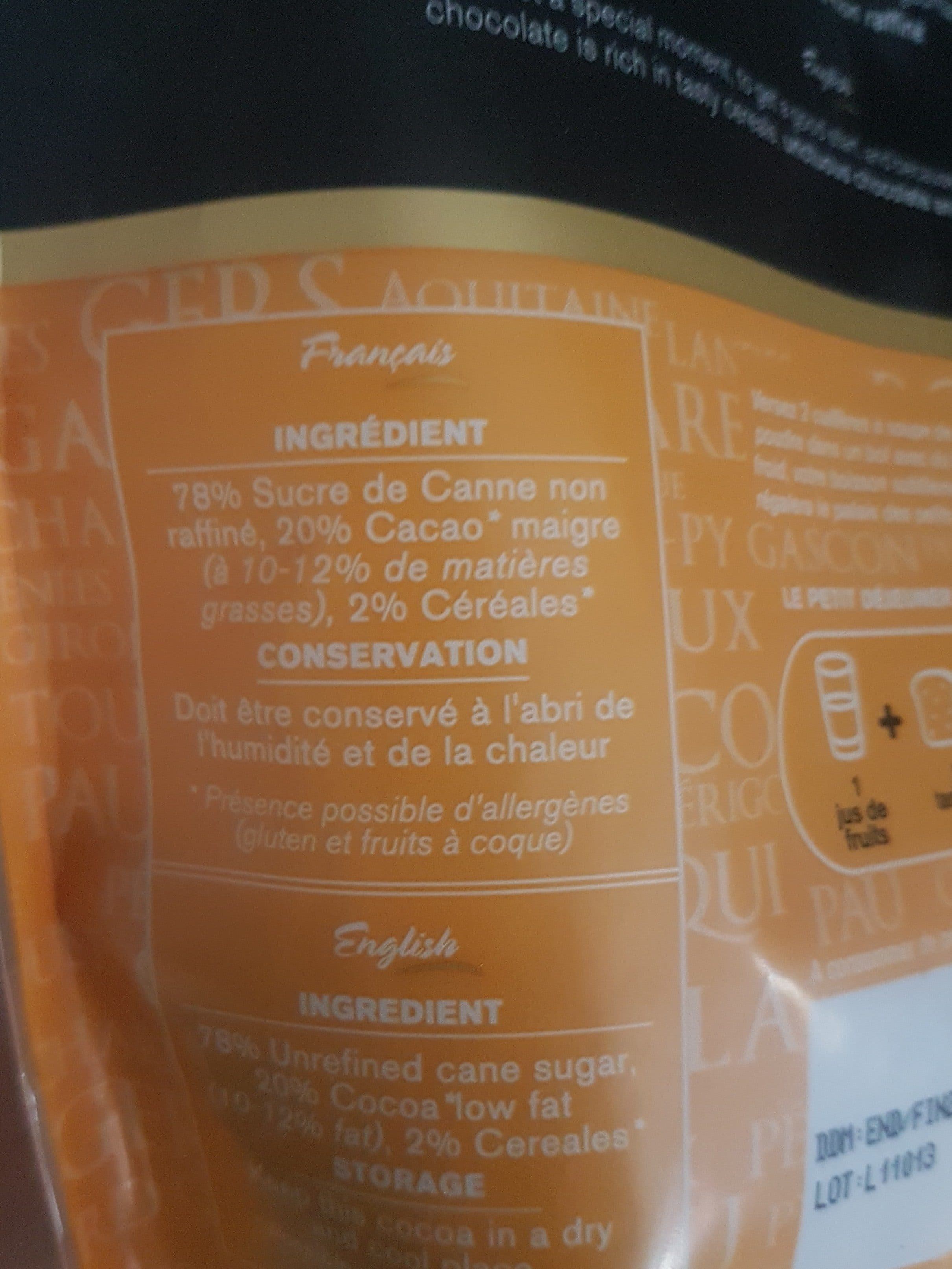 SUDOUEST CHOCO BOISSON CHOCOLATEE FAMILY CHOCO packshot