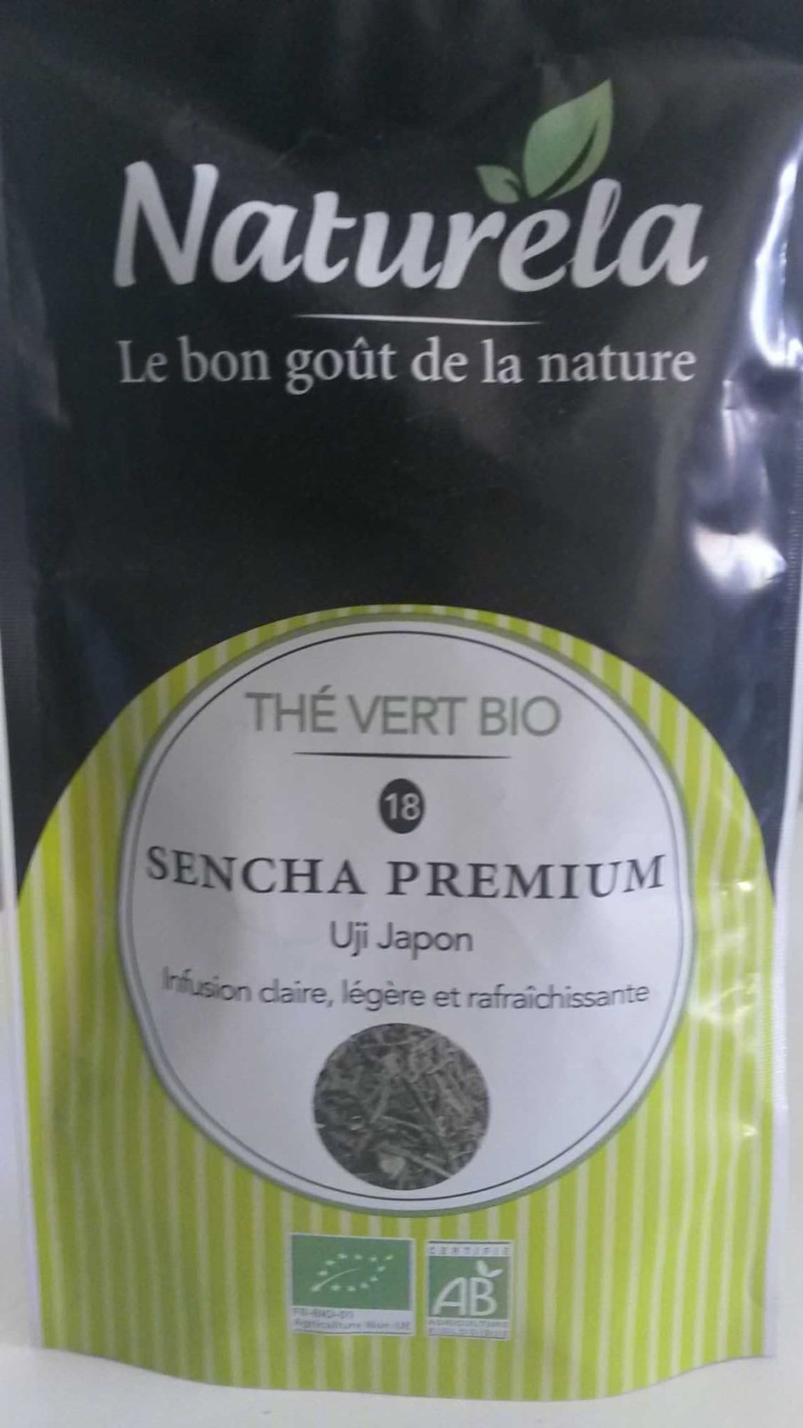Naturela Thé vert bio, Sencha Premium, Uji Japon packshot