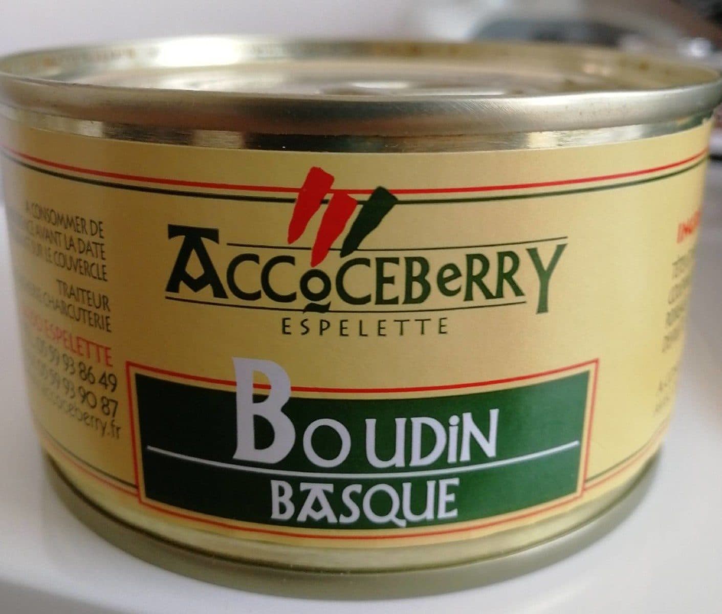 Accoceberry Boudin Basque packshot