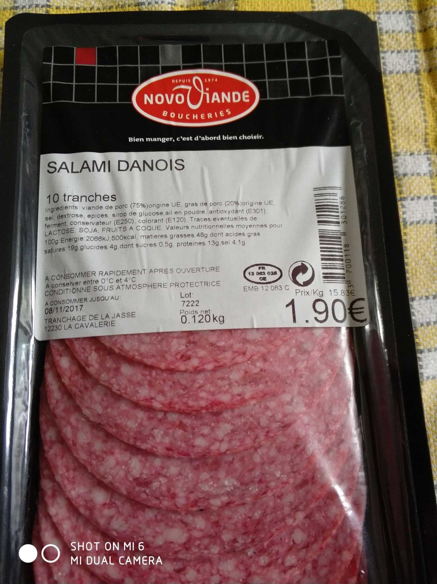 Nico viande Salami danois packshot