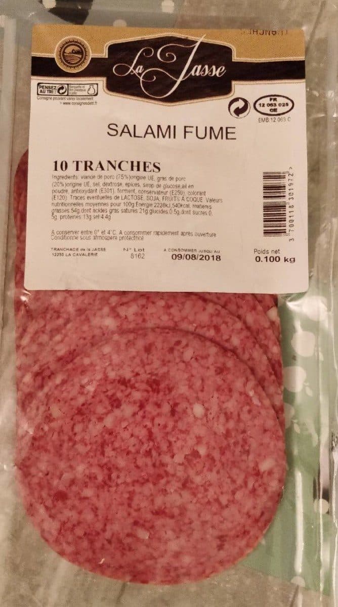 Open Food Facts Salami fumé packshot