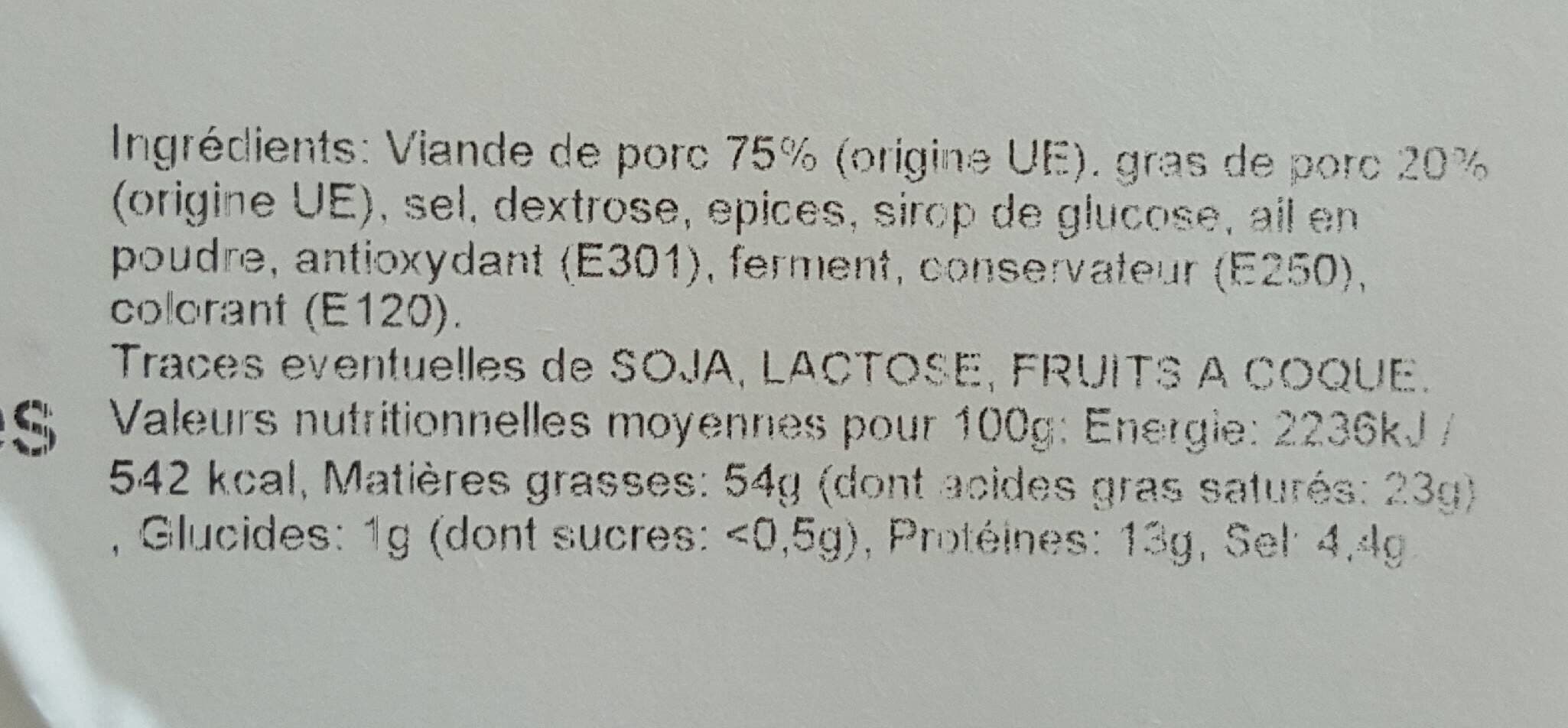 Open Food Facts Salami fumé packshot