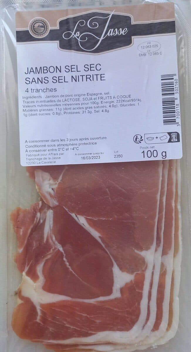 La Jasse Jambon sec sans nitrite packshot