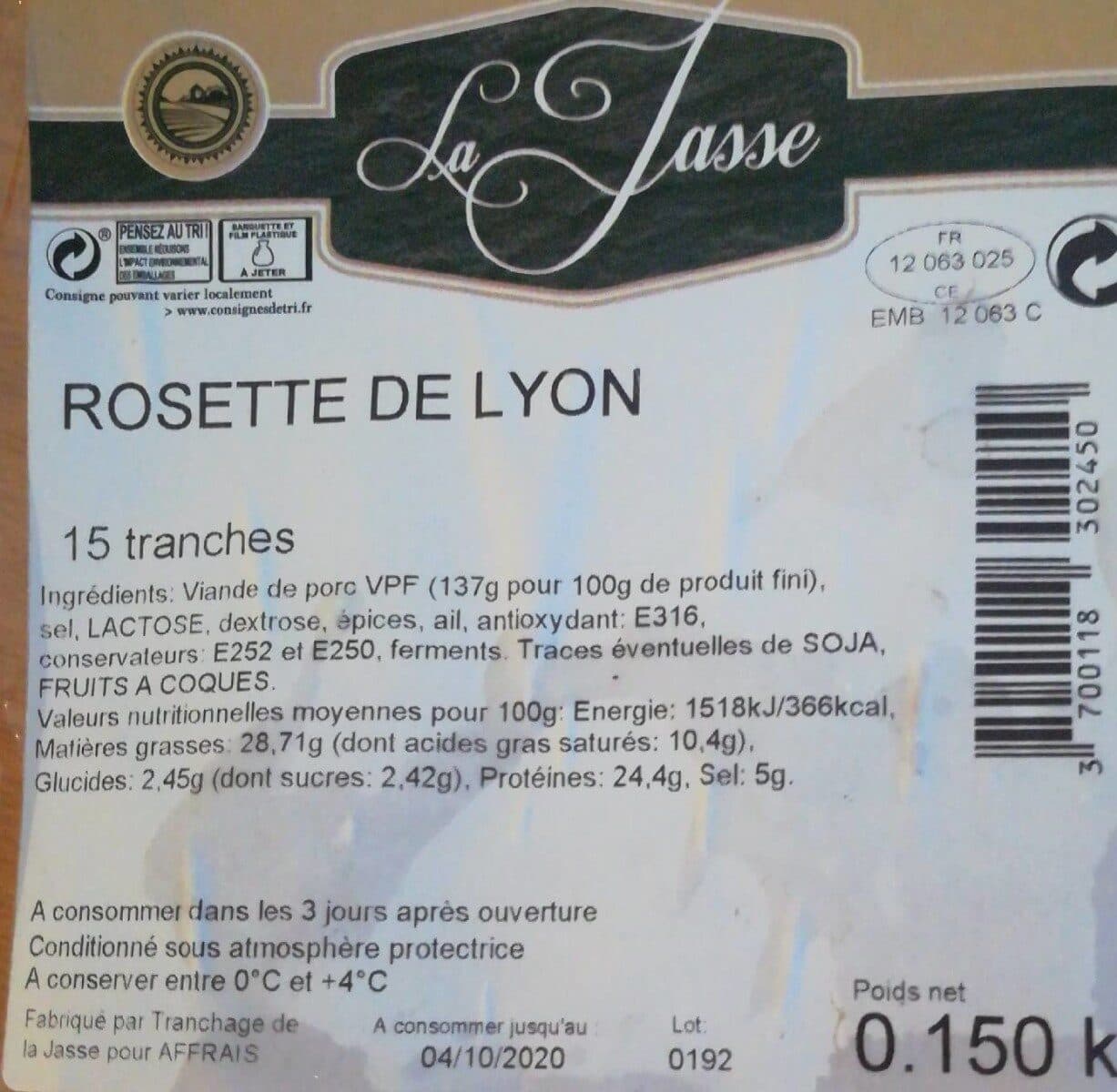 La Jasse Rosette de Lyon packshot