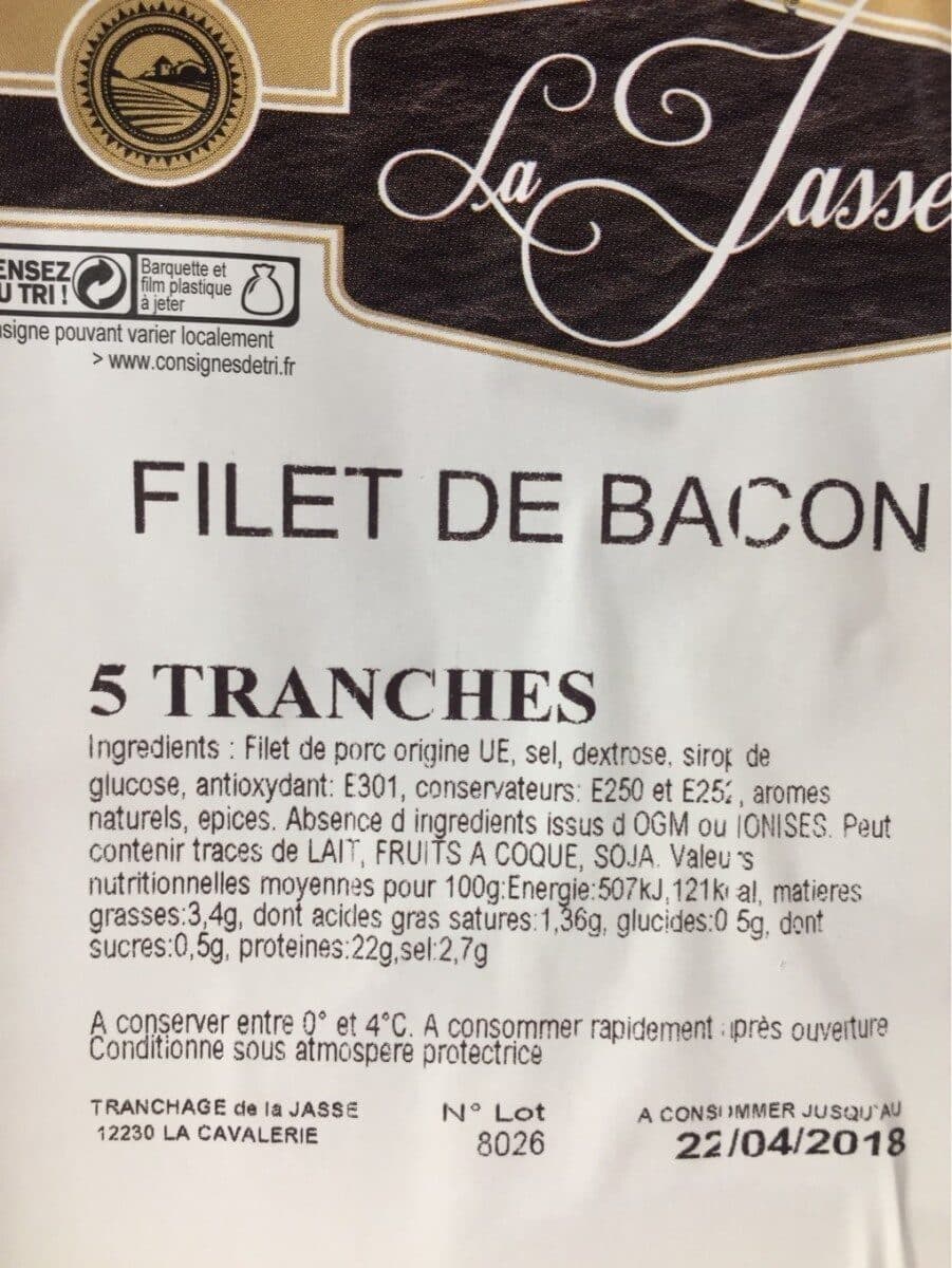 La Jasse Filet de bacon fumé packshot