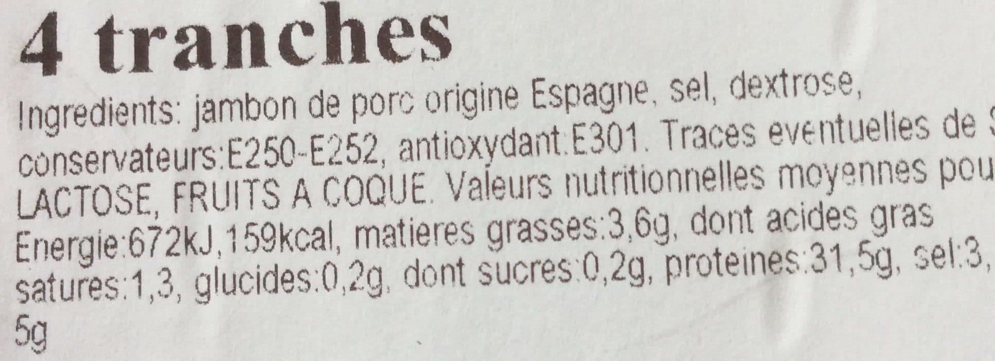 Open Food Facts Jambon de pays packshot