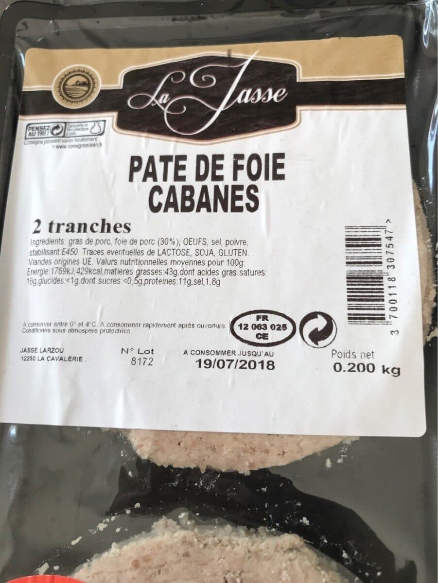 Open Food Facts Pâté de foie cabanes packshot