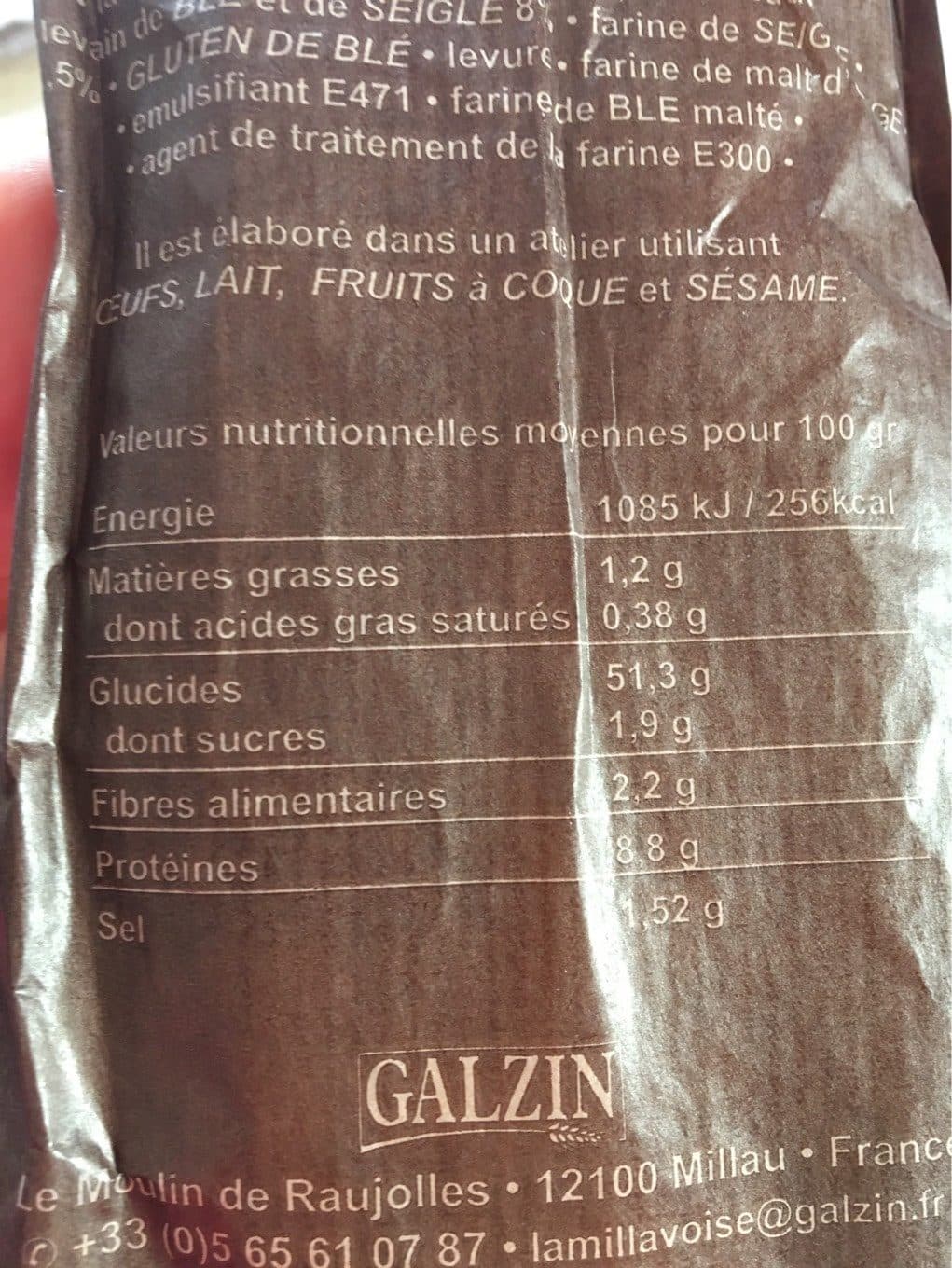 galzin Le petit paillasse du larzac la pièce de 270 gr packshot
