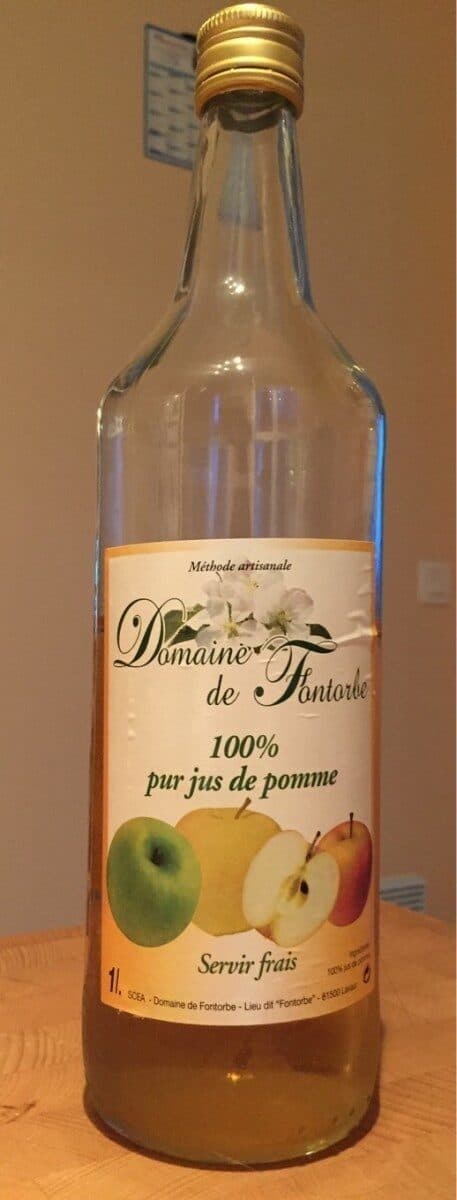 Domaine de Fantarbe Jus de pomme 100% pur jus packshot