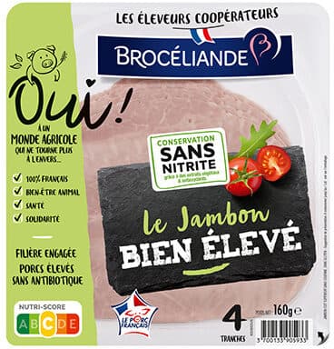 Brocéliande Jambon Bien Élevé 4 tranches packshot