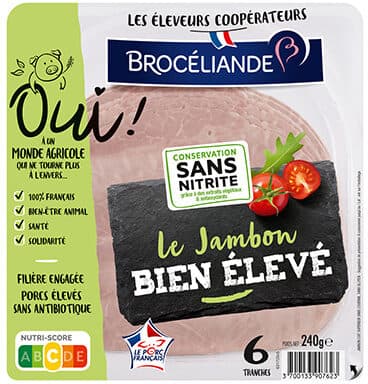 Brocéliande Jambon Bien Élevé 6 tranches packshot