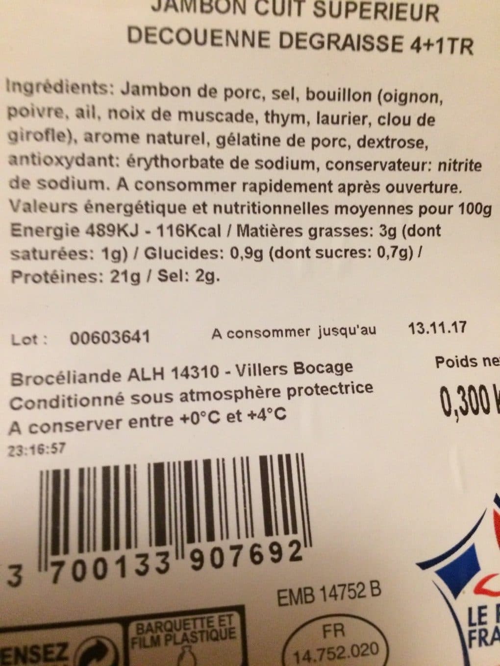 Broceliande ALH Jambon cuit superieur packshot