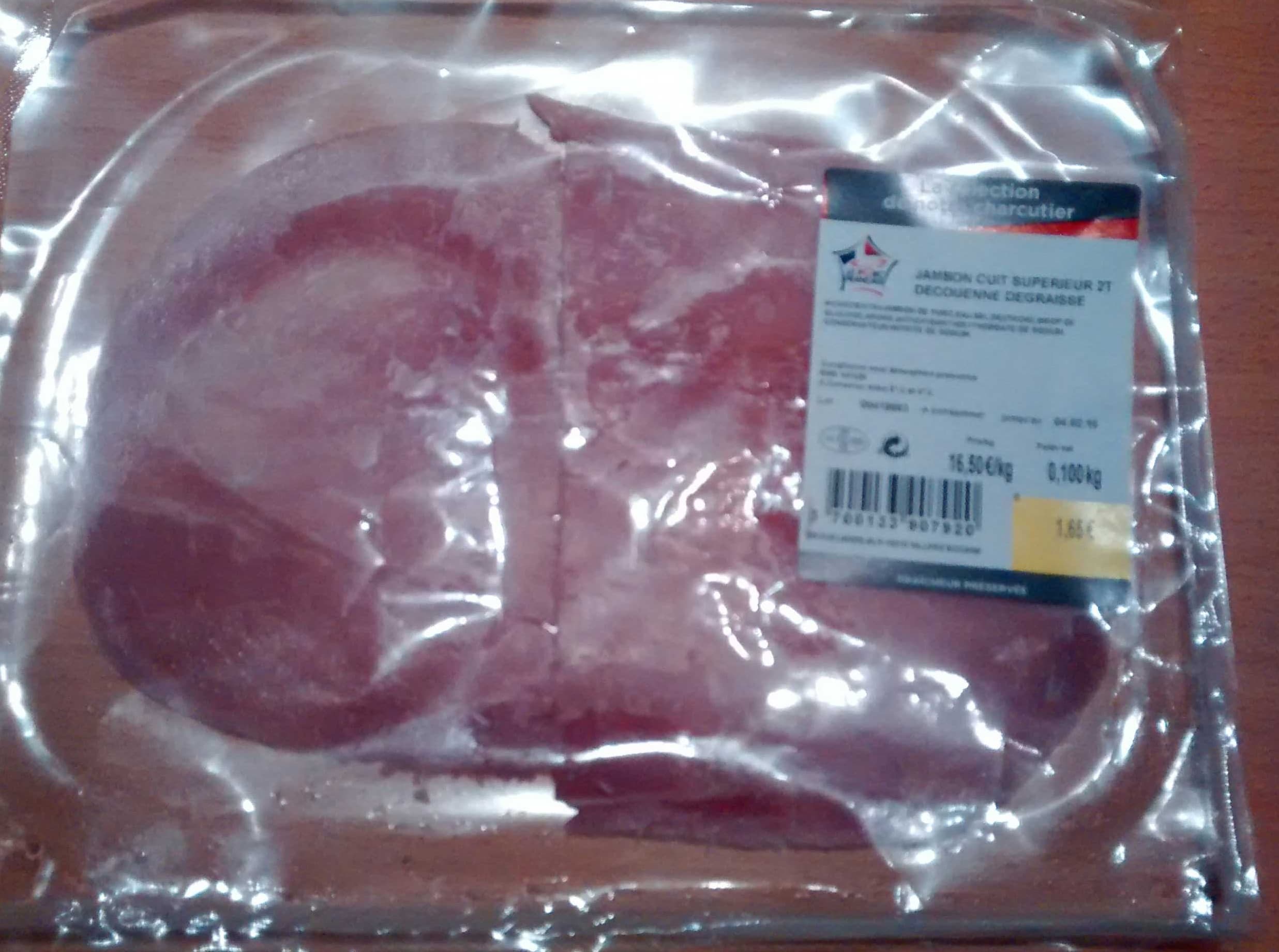 La sélection de notre charcutier Jambon cuit supérieur découenné dégraissé packshot