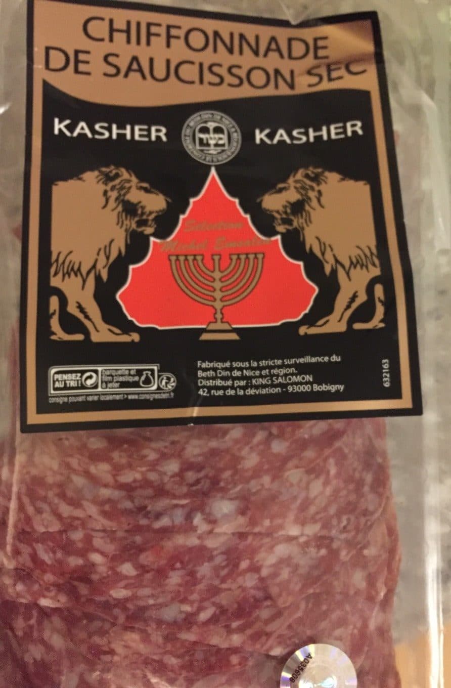 Selection Michel Emsalem Chiffonnade de saucisson sec Kasher packshot