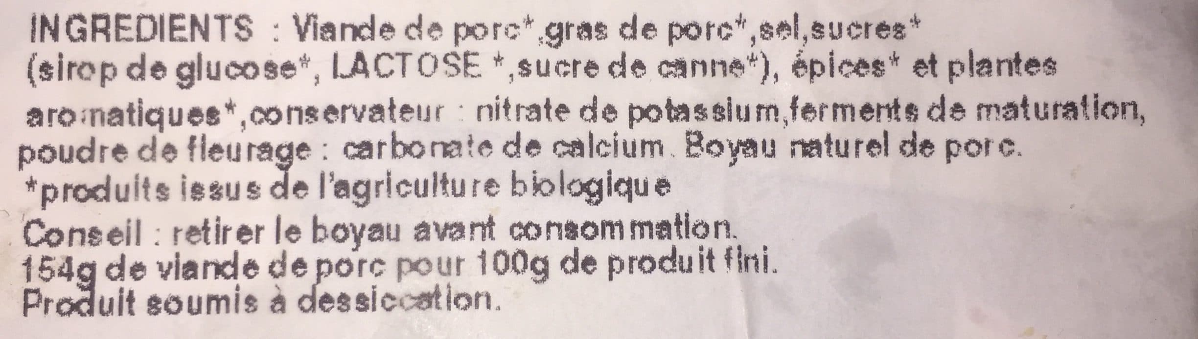 Broceliande Saucisson sec 200g pur porc packshot