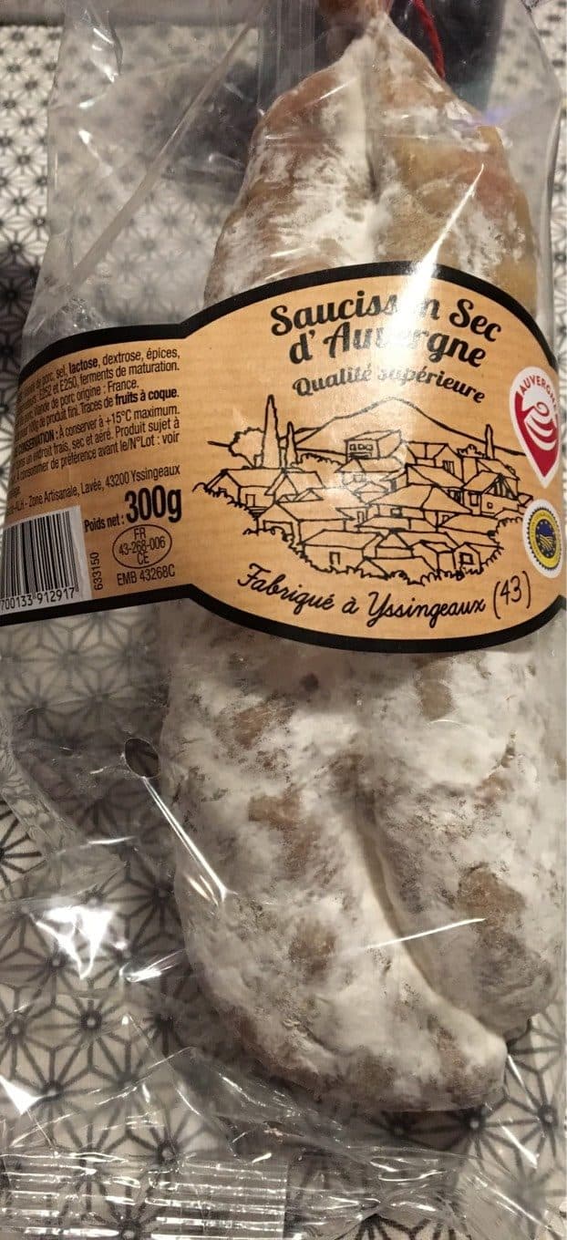 AUVERNOU Saucisson sec d’Auvergne packshot