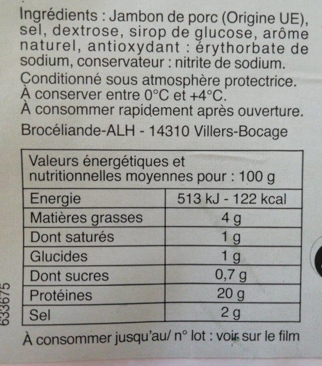 Brocéliande Jambon cuit supérieur sans couenne packshot